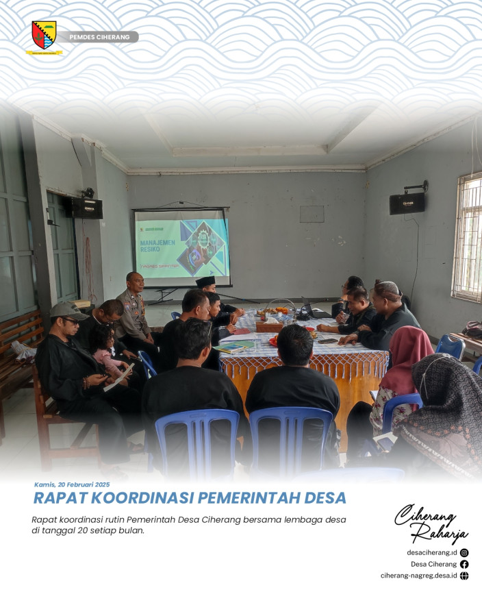 RAPAT KOORDINASI PEMDES CIHERANG BULAN FEBRUARI